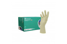POLYCO LATEX GLOVE POWDER FREE CREAM SIZE LARGE BOX OF 100